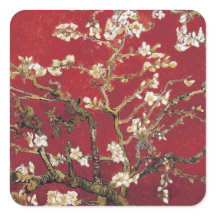 Flores de Amendoeira Vermelho Vincent van Gogh Pin