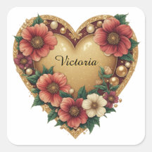 💞 Flores de Coração de Ouro Românticas para Envio