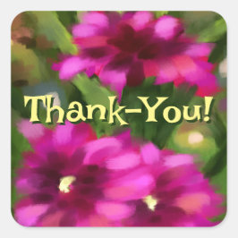 Adesivo Quadrado Flores De Dália Rosa Escuro Flores De Dália Flor V