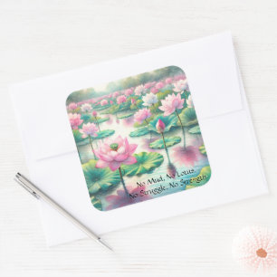 Adesivo Quadrado Flores de Lotus e Cotação