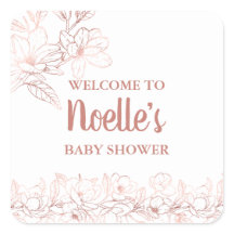 Flores Elegantes Elegantes Douradas, Chá de fralda