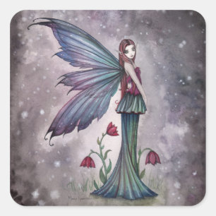 Adesivo Quadrado Flores no Inverno Fitas de Fadas