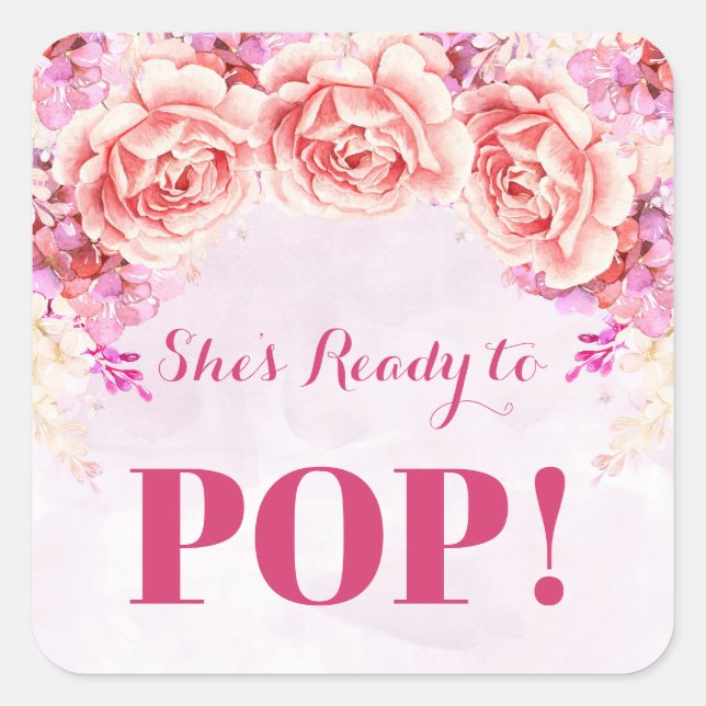 Adesivo Quadrado Flores rosa lavanda prontas para o Pop Favorecer e (Frente)