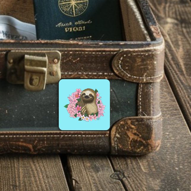 Adesivo Quadrado Flores Rosa Leves (Criador carregado)