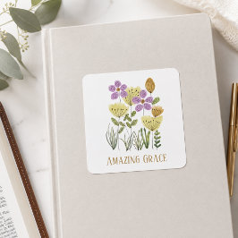 Adesivo Quadrado Flores Silvestres da Graça Incrível