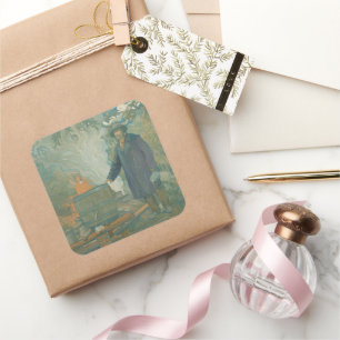 Adesivo Quadrado Floresta Ainda Cachaçeiros Licor Relâmpago Branco