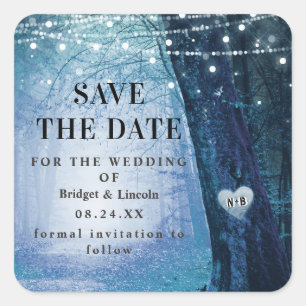 Adesivo Quadrado Floresta Azul Escuro Cada Vez Mais Encantada Salva