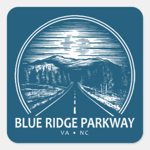 Adesivo Quadrado Floresta de Parkway Blue Ridge