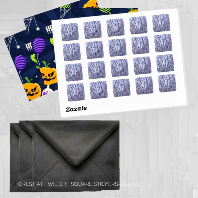 Adesivo Quadrado Floresta Em Twilight (Criador carregado)