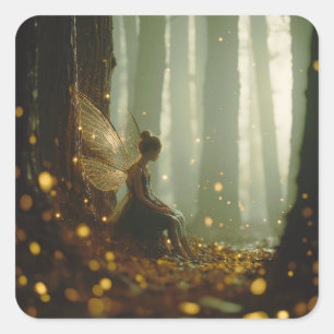 Adesivo Quadrado Floresta Encantada De Fadas Magnéticas Queda De Au