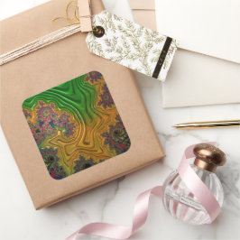 Adesivo Quadrado Floresta Fractal