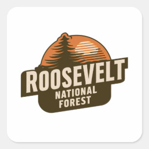 Adesivo Quadrado Floresta Nacional Retro Roosevelt