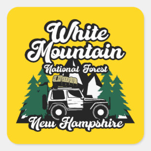 Adesivo Quadrado Floresta Nacional White Mountain New Hampshire