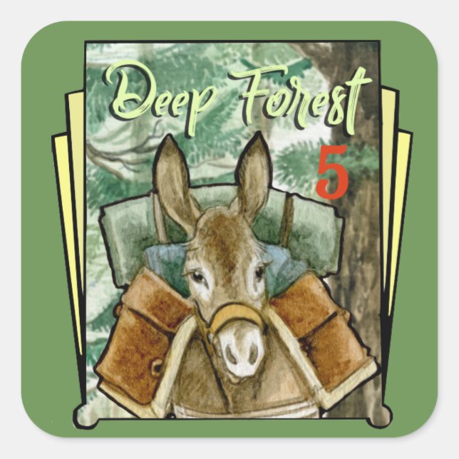 Adesivo Quadrado Floresta Profunda 5 (Frente)