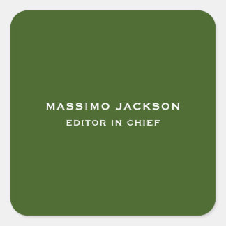 Adesivo Quadrado Floresta Verde Plano Elegante Minimalista Simples 