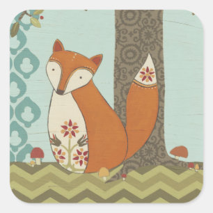 Adesivo Quadrado Floresta Whimsy IV