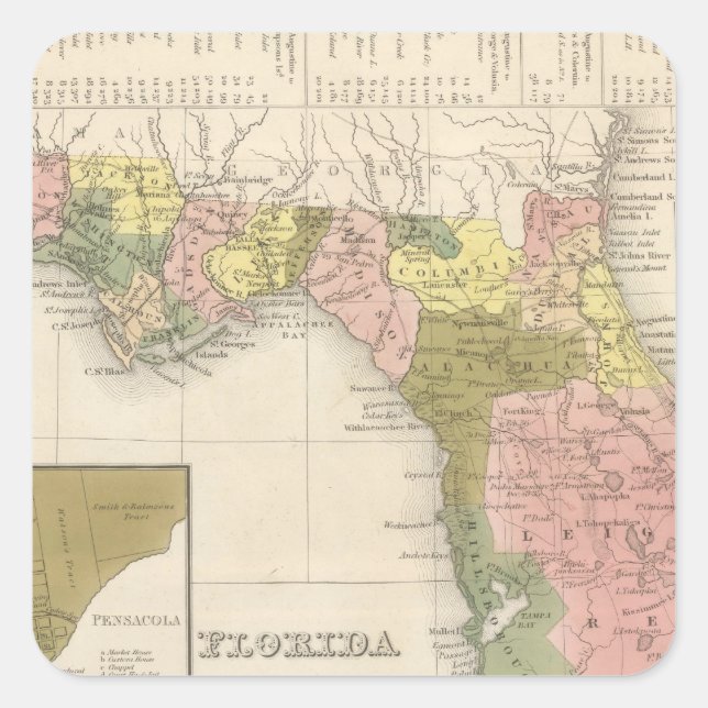 Adesivo Quadrado Flórida 12 (Frente)