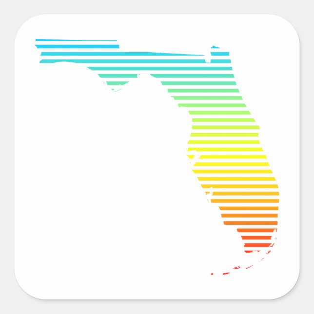 Adesivo Quadrado florida de verão (Frente)