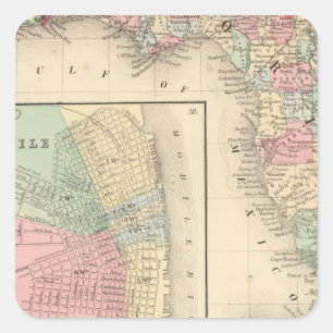 Adesivo Quadrado Florida, mapa móvel por Mitchell