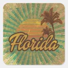 Adesivo Quadrado Flórida Palm Trees