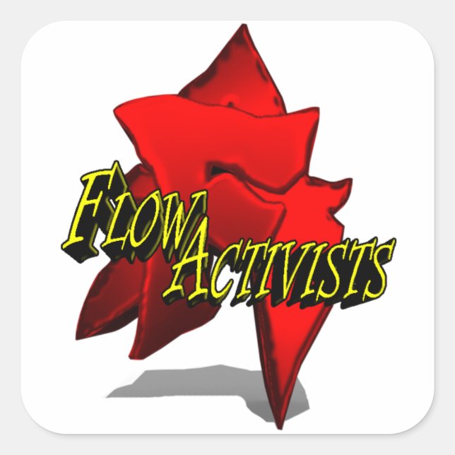 Adesivo Quadrado FlowAtivistas Sticker 2 (Frente)
