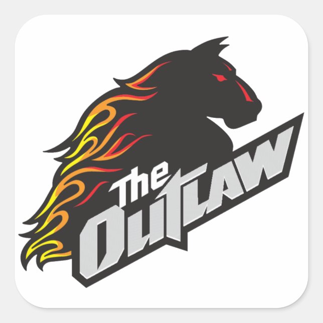 Adesivo Quadrado Flying Aces The Outlaw Sticker (Frente)