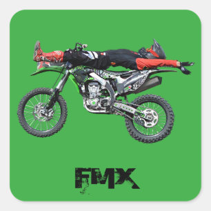 Adesivo Quadrado FMX - Freestyle Aerial Motocross Stunt III
