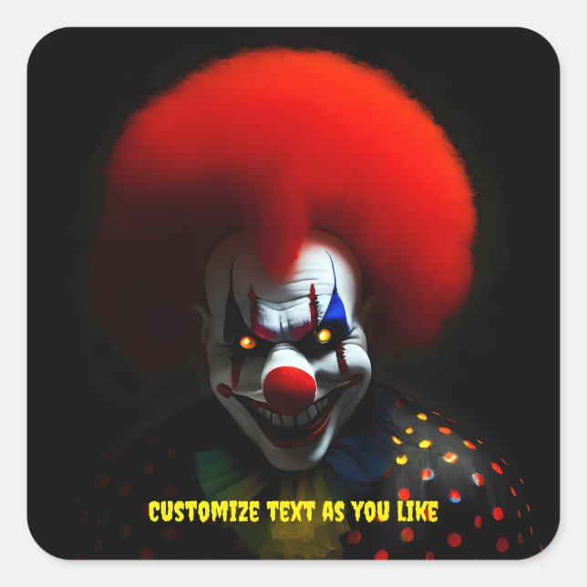 Adesivo Quadrado Fobia Assustadora Fobia Personalizada (Frente)