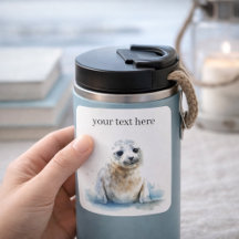 Foca Filhote Encantadora em Aquarela, personalizad