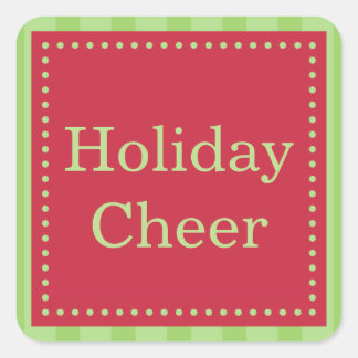 Adesivo Quadrado Focos de Envelope de Natal moderno com ornamentos