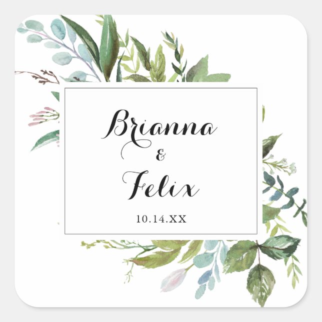 Adesivo Quadrado Focos de Envelope Geométrico (Frente)