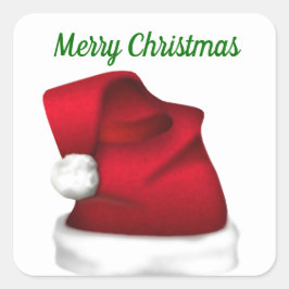 Adesivo Quadrado Focos de Envelope Santa Hat