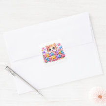 Fofo Kawaii Muito Obrigado Gato Nome Pastel Rosa