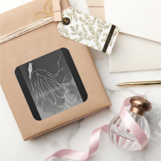 Adesivo Quadrado Foggy Woods Square Sticker