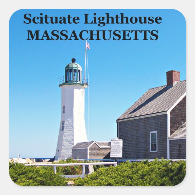 Adesivo Quadrado Foguete de Scituate, Massachusetts Stickers (Frente)
