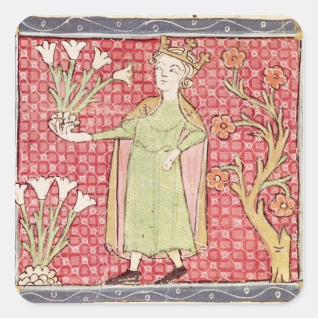 Adesivo Quadrado Fol.58v Abril: Flores Separadoras (Frente)