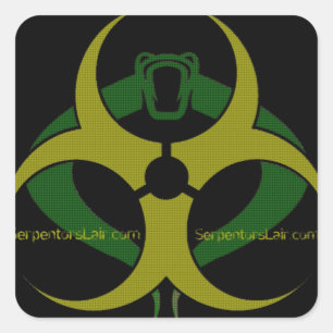 Adesivo Quadrado Folha adesiva de cobra tóxica para o ar do Serpent