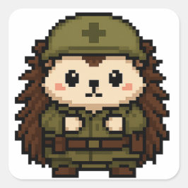 Adesivo Quadrado folha adesiva do soldado de ouriço