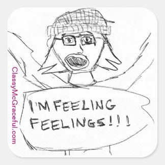 Adesivo Quadrado Folha adesiva "Sentimentos"