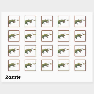 Adesivo Quadrado Folha adesiva T-Rex Dinossaur Boop Tyrannosaurus