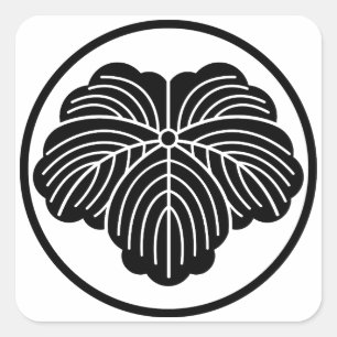 Adesivo Quadrado Folha de hera em anel filamentoso