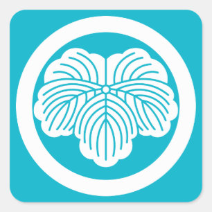 Adesivo Quadrado Folha de hera em círculo