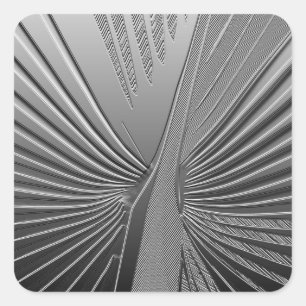 Adesivo Quadrado Folha de palmeira do cromo do art deco
