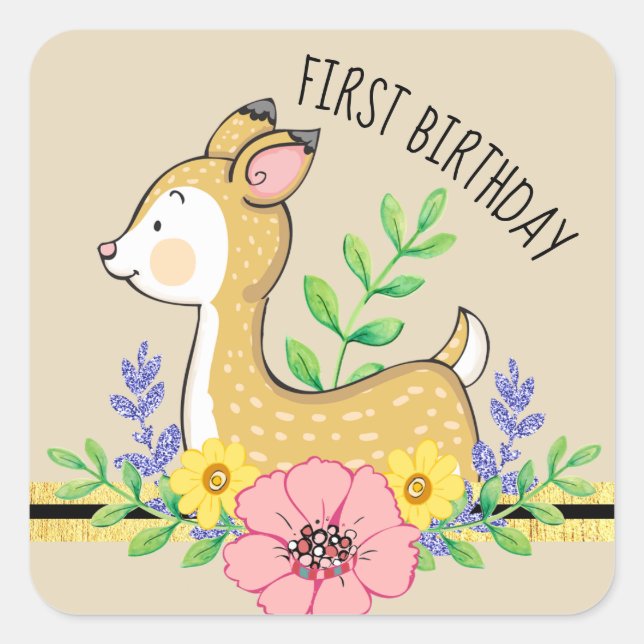 Adesivo Quadrado Folha de Vinheta de Texto Personalizado de Pequeno (Frente)