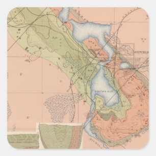 Adesivo Quadrado Folha detalhada XI da geologia