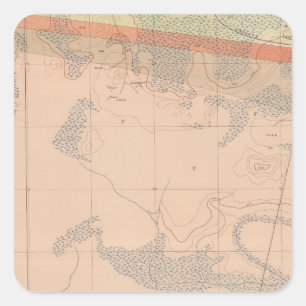Adesivo Quadrado Folha detalhada XXIII da geologia