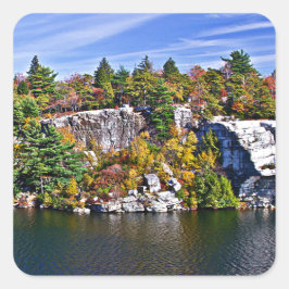 Adesivo Quadrado Folhagem de outono em torno do lago Minnewaska