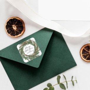 Adesivo Quadrado Folhagem mínima moderna folhagem azul-de-inverno