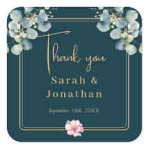 Folhagem Moderna Eucalyptus Obrigado A Casamento