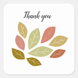 Adesivo Quadrado Folhas coloridas em queda
